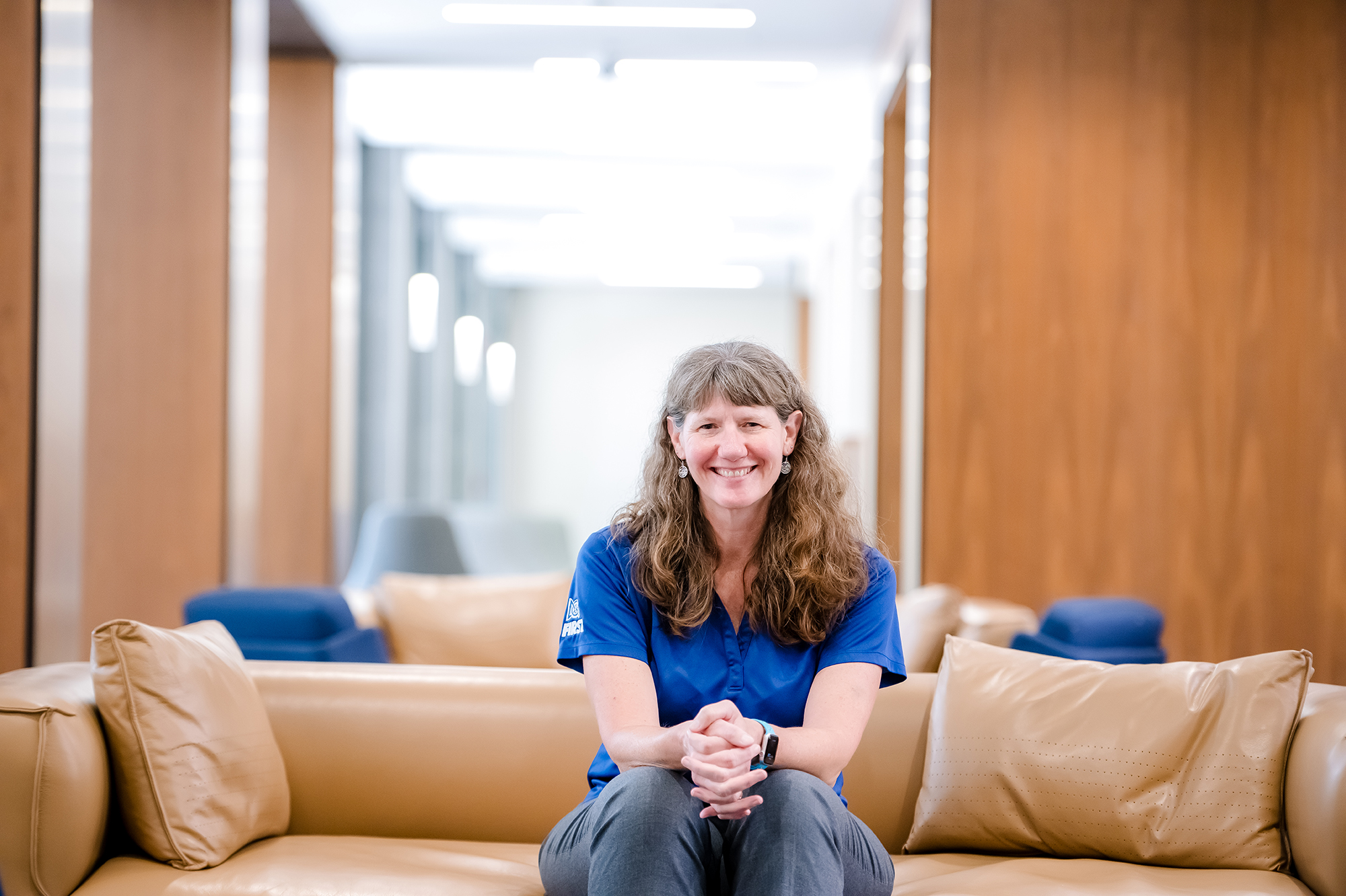 a person sitting on a couch