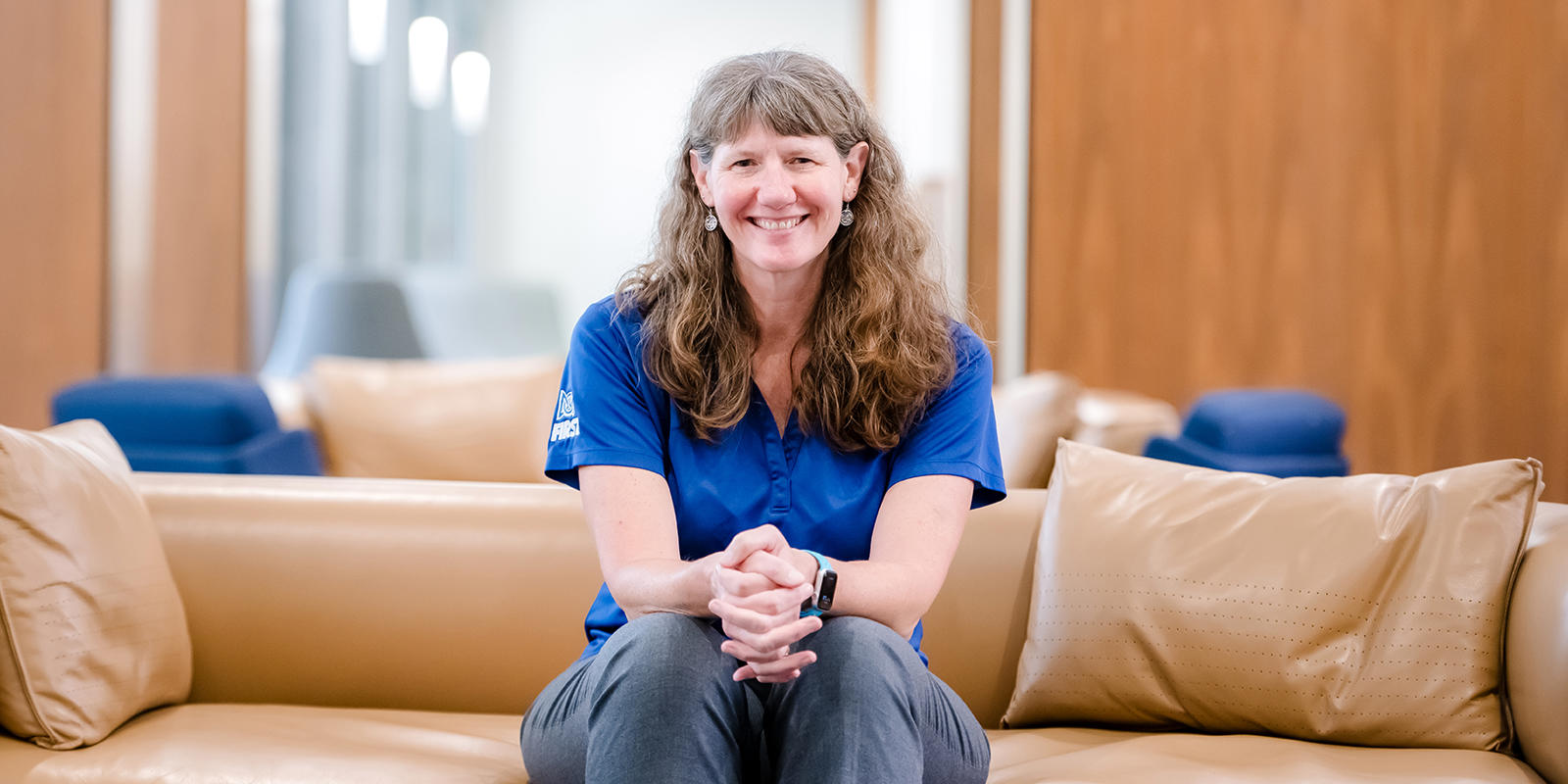 a person sitting on a couch