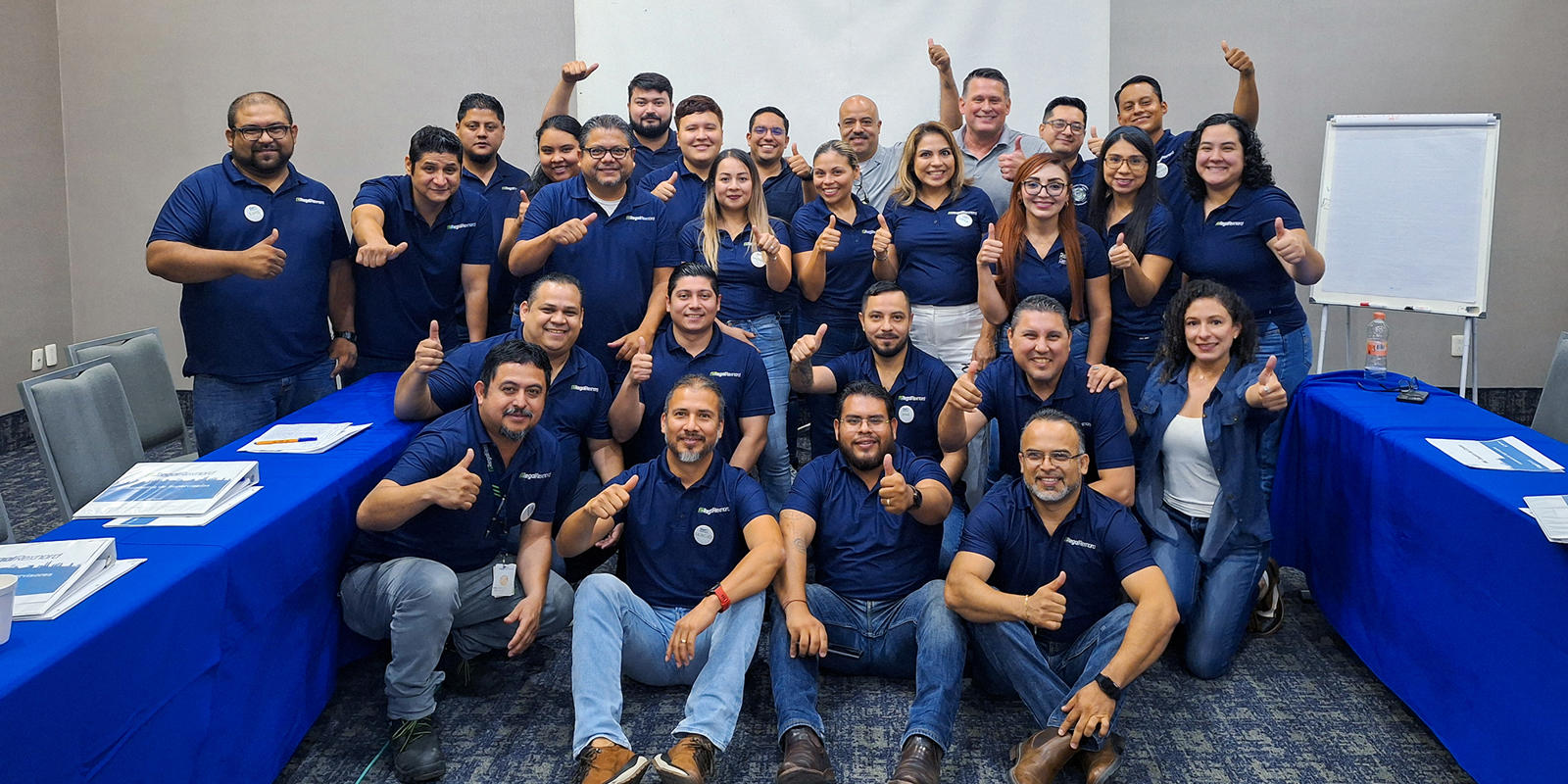 a group of people posing for a photo