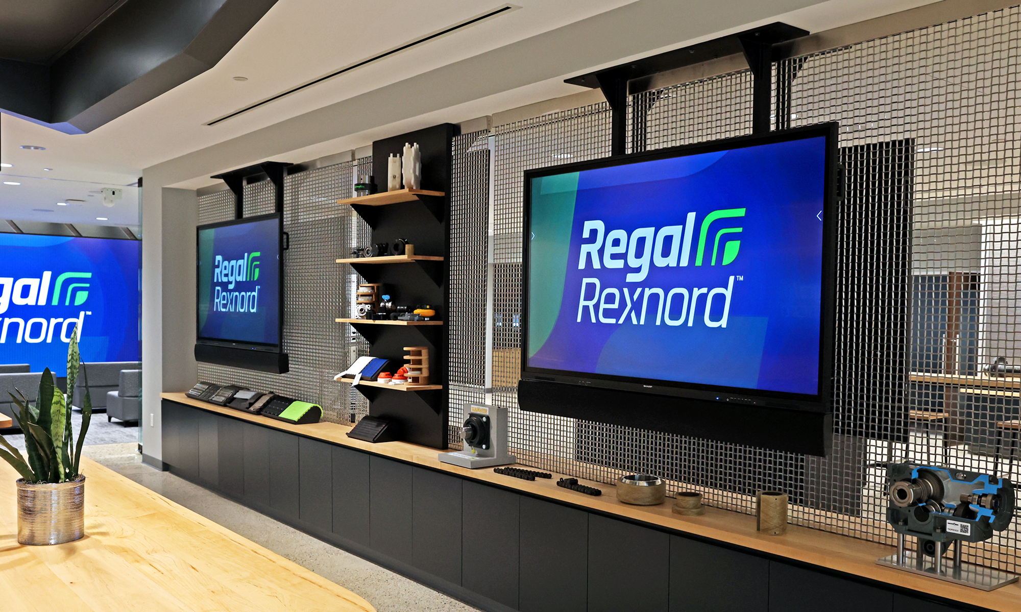 a large screen on a wall