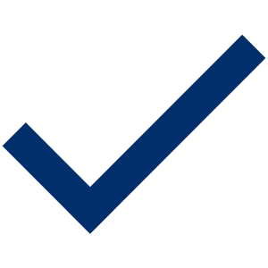 a blue tick mark on a black background