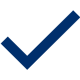a blue tick mark on a black background