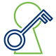 a key in a keyhole